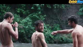 DANIEL RADCLIFFE AND ALEX RUSSELL AND JOEL JACKSON NUDE/SEXY SCENE IN JUNGLE