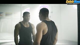 MICHAEL B. JORDAN AND JONATHAN MAJORS NUDE/SEXY SCENE IN CREED III