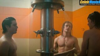 DACRE MONTGOMERY AND CHESTER RUSHING AND JOE KEERY NUDE/SEXY SCENE IN STRANGER THINGS