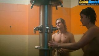 DACRE MONTGOMERY AND CHESTER RUSHING AND JOE KEERY NUDE/SEXY SCENE IN STRANGER THINGS