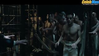CHARLIE HUNNAM AND RAMI MALEK NUDE/SEXY SCENE IN PAPILLON