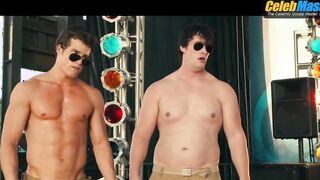 ZAC EFRON AND ROBERT DE NIRO AND JAKE PICKING AND MICHAEL HUDSON NUDE/SEXY SCENE IN DIRTY GRANDPA