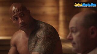DWAYNE JOHNSON AND ROB CORDDRY NUDE/SEXY SCENE IN BALLERS