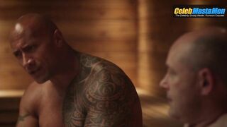 DWAYNE JOHNSON AND ROB CORDDRY NUDE/SEXY SCENE IN BALLERS